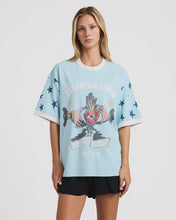 Load image into Gallery viewer, RVCA Womens Toni Ringer T-Shirt - Crystal Blue