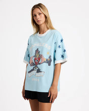 Load image into Gallery viewer, RVCA Womens Toni Ringer T-Shirt - Crystal Blue