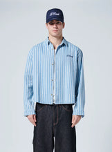 Load image into Gallery viewer, Barney Cools Crop Long Sleeve Shirt - Blue