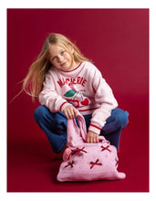 Load image into Gallery viewer, Eve Girl Cherry Hearts Crew - Pale Pink