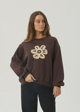 Load image into Gallery viewer, Afends Raven Crew Neck - Washed Coffee
