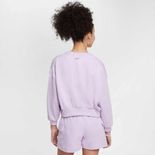 Load image into Gallery viewer, Nike Sportswear Club Girls' French Terry Crew-Neck Sweatshirt - Doll/Taupe Grey