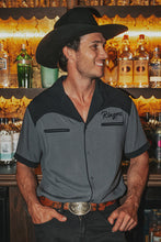 Load image into Gallery viewer, Ringers Western Lineman Bowling Shirt - Charcoal
