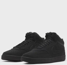 Load image into Gallery viewer, Nike Mens Court Vision Mid Next Nature Shoe - Black/Black-Black
