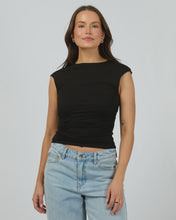 Load image into Gallery viewer, Silent Theory Evie Ruched Top - Black