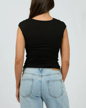 Load image into Gallery viewer, Silent Theory Evie Ruched Top - Black