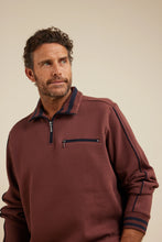 Load image into Gallery viewer, Breakaway Kyler Snowy Mountain Fleece Half Zip - Sepia Brown