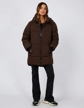 Load image into Gallery viewer, All About Eve Remi Luxe Midi Puffer Jacket - Brown