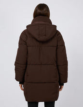 Load image into Gallery viewer, All About Eve Remi Luxe Midi Puffer Jacket - Brown