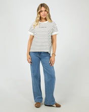 Load image into Gallery viewer, All About Eve AAE Washed Stripe Tee - Black