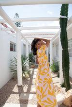 Load image into Gallery viewer, Girl and the Sun Paloma Midi Dress - Palma Amarilla Print