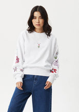 Load image into Gallery viewer, Afends Flourish Crew Neck - White