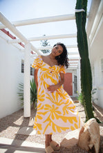 Load image into Gallery viewer, Girl and the Sun Paloma Midi Dress - Palma Amarilla Print