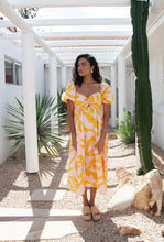 Load image into Gallery viewer, Girl and the Sun Paloma Midi Dress - Palma Amarilla Print