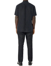 Load image into Gallery viewer, Industrie Trinidad Linen Blend S/S Shirt - OD Black