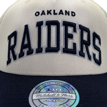 Load image into Gallery viewer, Mitchell & Ness Team Arch 110 Raiders Hat - White Cream/Black