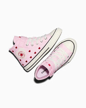 Load image into Gallery viewer, Converse Youth CT Hearts And Roses Hi-Top Shoe - New Found Bloom/Vintage White