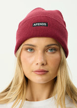 Load image into Gallery viewer, Afends Hometown Recycled Beanie - Burgundy
