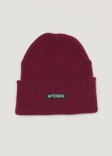 Load image into Gallery viewer, Afends Hometown Recycled Beanie - Burgundy