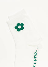 Load image into Gallery viewer, Afends Blossom Recycled Two Pack Socks - White/Black