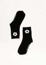 Load image into Gallery viewer, Afends Blossom Recycled Two Pack Socks - White/Black
