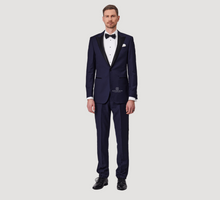 Load image into Gallery viewer, Savile Row Judah Peak Lapel Suit - Navy