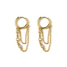 Load image into Gallery viewer, Arms Of Eve Amaretto Gold Huggie Earrings