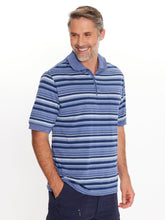 Load image into Gallery viewer, Breakaway Fai Striped Kinnersly Polo - Coastal Marle