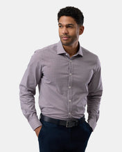 Load image into Gallery viewer, Brooksfield Stretch Performance Regular Fit Shirt - Burgundy