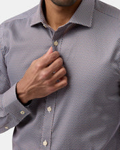 Load image into Gallery viewer, Brooksfield Luxe Premium Print Slim Fit Shirt - Brown