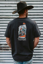 Load image into Gallery viewer, Ringers Western Bottoms Up Mens Loose Fit T-Shirt - Washed Black