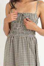 Load image into Gallery viewer, Rhythm Antibes Plaid Midi Dress