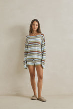 Load image into Gallery viewer, Rhythm Frankie Stripe Knit Top - Marine Green