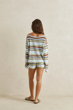 Load image into Gallery viewer, Rhythm Frankie Stripe Knit Top - Marine Green