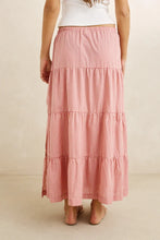 Load image into Gallery viewer, Rhythm Lola Check Tiered Maxi Skirt - Plum