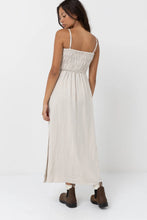 Load image into Gallery viewer, Rhythm Classic Shirred Midi Dress - Oat2
