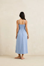 Load image into Gallery viewer, Rhythm Classic Shirred Midi Dress - Steel Blue