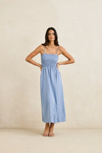 Load image into Gallery viewer, Rhythm Classic Shirred Midi Dress - Steel Blue