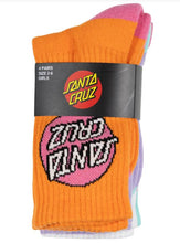 Load image into Gallery viewer, Santa Cruz Youth Other Dot Crew 4Pack Socks - O/L/W/A