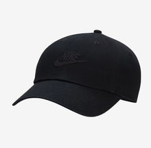 Load image into Gallery viewer, Nike Club Unstructured Futura Wash Cap - Black/Black