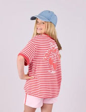 Load image into Gallery viewer, Eve Girl (3-7) Lounge Club Stripe Tee - Watermelon