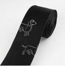 Load image into Gallery viewer, James Harper Dachshund Tie - Black