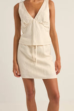 Load image into Gallery viewer, Rhythm Lenny Drawcord Skirt - Cream