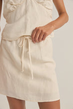Load image into Gallery viewer, Rhythm Lenny Drawcord Skirt - Cream