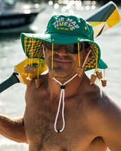 Load image into Gallery viewer, The Mad Hueys OI Oi Oi Quick Dry Wide Brim Hat - Aussie Green