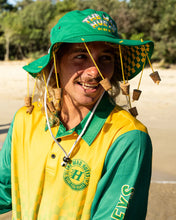Load image into Gallery viewer, The Mad Hueys OI Oi Oi Quick Dry Wide Brim Hat - Aussie Green
