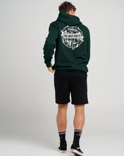 Load image into Gallery viewer, The Mad Hueys Flame Anchor Hooded Pullover - Pine Green