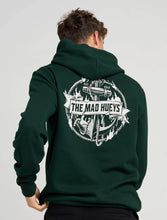 Load image into Gallery viewer, The Mad Hueys Flame Anchor Hooded Pullover - Pine Green