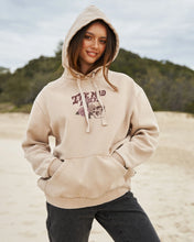 Load image into Gallery viewer, The Mad Hueys Freedom Forever Womens Hooded Pullover - Latte Washed