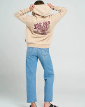 Load image into Gallery viewer, The Mad Hueys Freedom Forever Womens Hooded Pullover - Latte Washed